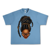 Pebble Blue afro woman faux jumbo locs Urban Heavy Tee - texasbilliewilder