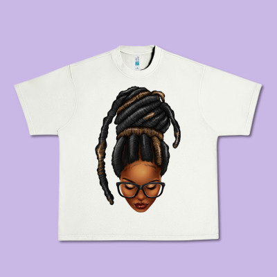Afro Woman Faux Jumbo Locs Urban Heavy Tee Designed By Texasbilliewilder
