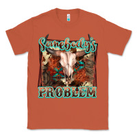 Copper Somebody's Problem Bull Skull Classic Tee - FaDigitalArtStudio