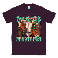 Plum Somebody's Problem Bull Skull Classic Tee - FaDigitalArtStudio