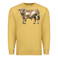 Antique Gold charolais bull Premium Sweatshirt - LillyAllenDesigns