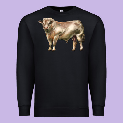 Charolais Bull Premium Sweatshirt Designed By Lillyallendesigns