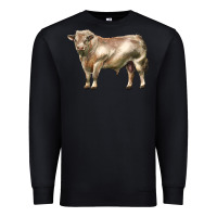 Black charolais bull Premium Sweatshirt - LillyAllenDesigns