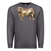 Charcoal Heather charolais bull Premium Sweatshirt - LillyAllenDesigns