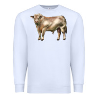 White charolais bull Premium Sweatshirt - LillyAllenDesigns