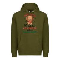 Army Green mrs claus the north pole gingerbread bakery real g Premium Hoodie - MaliasSmallBusiness