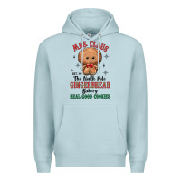 Blue Mist mrs claus the north pole gingerbread bakery real g Premium Hoodie - MaliasSmallBusiness
