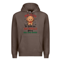 Coffee mrs claus the north pole gingerbread bakery real g Premium Hoodie - MaliasSmallBusiness