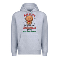 Heather Grey mrs claus the north pole gingerbread bakery real g Premium Hoodie - MaliasSmallBusiness