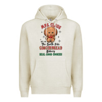 Oatmeal Heather mrs claus the north pole gingerbread bakery real g Premium Hoodie - MaliasSmallBusiness