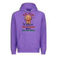 Purple mrs claus the north pole gingerbread bakery real g Premium Hoodie - MaliasSmallBusiness