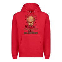 Red mrs claus the north pole gingerbread bakery real g Premium Hoodie - MaliasSmallBusiness