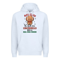 White mrs claus the north pole gingerbread bakery real g Premium Hoodie - MaliasSmallBusiness