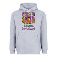 Heather Grey mardi gras king cage calories don't count Heavyweight Hoodie - BarkalooDesign