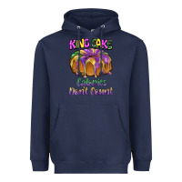 Navy mardi gras king cage calories don't count Heavyweight Hoodie - BarkalooDesign
