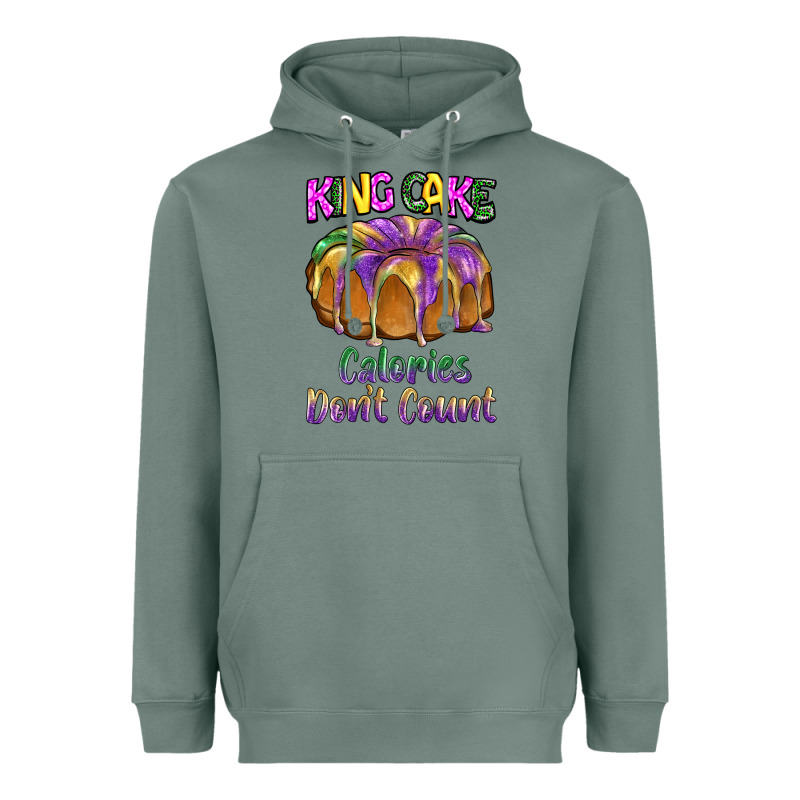 Mardi Gras King Cage Calories Don't Count Heavyweight Hoodie by BarkalooDesign | Teevron