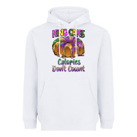White mardi gras king cage calories don't count Heavyweight Hoodie - BarkalooDesign