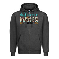 Charcoal Heather difference maker Zipper Hoodie - JahusDesignShop