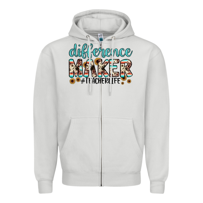 Difference Maker Zipper Hoodie by JahusDesignShop | Teevron