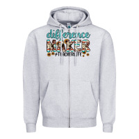 Heather Grey difference maker Zipper Hoodie - JahusDesignShop