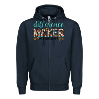 Navy difference maker Zipper Hoodie - JahusDesignShop