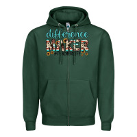 Sports Green difference maker Zipper Hoodie - JahusDesignShop