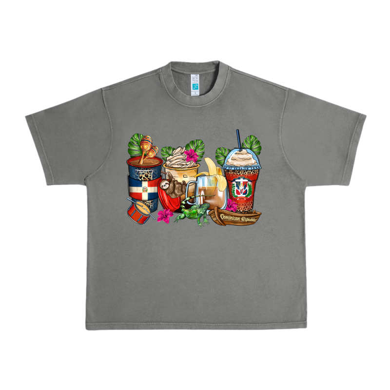 Dominican Republic Coffee Cups Urban Heavy Tee by Zillion Design Studio | Teevron