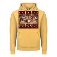 Vintage Mustard hohoho christmas cows Vintage Hoodie - RanaPortraitStore