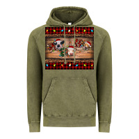 Vintage Olive hohoho christmas cows Vintage Hoodie - RanaPortraitStore