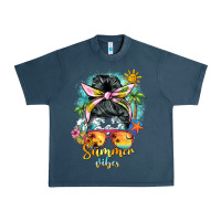 Midnight Navy summer vibes messy bun Urban Heavy Tee - BarkalooDesign