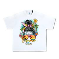 White summer vibes messy bun Urban Heavy Tee - BarkalooDesign