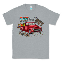 Heather Grey eat fresh buy local Classic Tee - CowhideDigitalArt