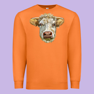 Charolais Bull Face Premium Sweatshirt Designed By Lillyallendesigns