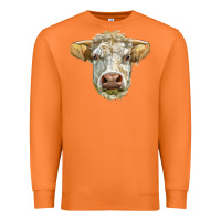 Carrot Charolais bull face Premium Sweatshirt - LillyAllenDesigns
