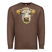 Chestnut Charolais bull face Premium Sweatshirt - LillyAllenDesigns