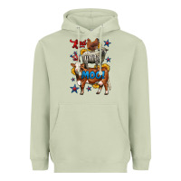 Matcha red white moo farm animals 4th of july Heavyweight Hoodie - LillyAllenDesigns