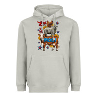 Moon Dust red white moo farm animals 4th of july Heavyweight Hoodie - LillyAllenDesigns