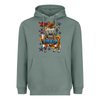 Sage red white moo farm animals 4th of july Heavyweight Hoodie - LillyAllenDesigns
