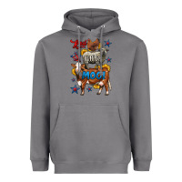 Storm red white moo farm animals 4th of july Heavyweight Hoodie - LillyAllenDesigns