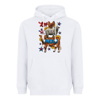 White red white moo farm animals 4th of july Heavyweight Hoodie - LillyAllenDesigns