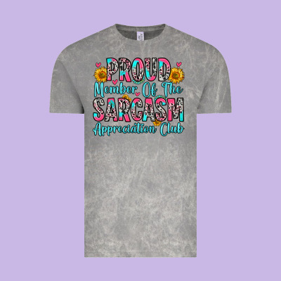 Proud Member Of The Sarcasm Appreciation Club Vintage Tee Designed By Zillion Design Studio