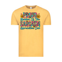 Vintage Mustard proud member of the sarcasm appreciation club Vintage Tee - Zillion Design Studio