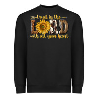 Black Trust in the lord with all your heart Heavyweight Sweatshirt - texasbilliewilder