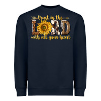 Navy Trust in the lord with all your heart Heavyweight Sweatshirt - texasbilliewilder