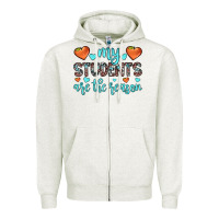 Oatmeal Heather my students are the reason Zipper Hoodie - JahusDesignShop
