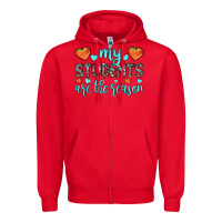 Red my students are the reason Zipper Hoodie - JahusDesignShop