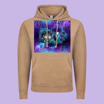 For The Love Of The Wolves Vintage Hoodie Designed By Ranaportraitstore