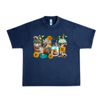 Navy bull skull coffee cups Urban Heavy Tee - Zillion Design Studio
