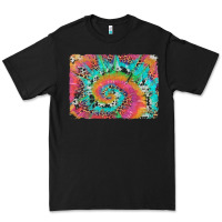 Black tie dye leopard cowhide glitter background Premium Tee - Artiststas