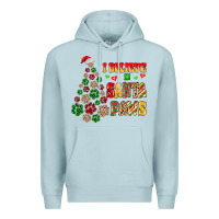 Blue Mist i believe in santa paws Premium Hoodie - MaliasSmallBusiness